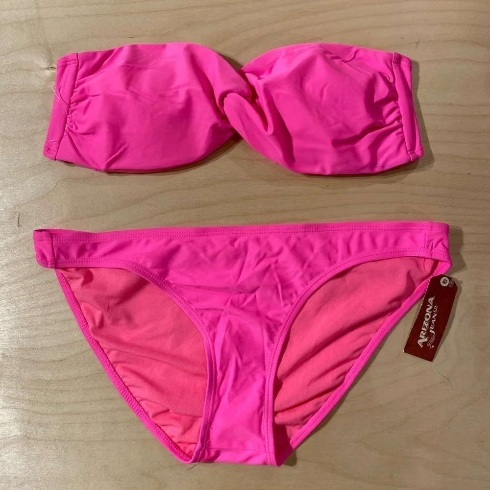 Arizona Jean Two Piece Swimsuit Top XL Bottom Medium (BX)
